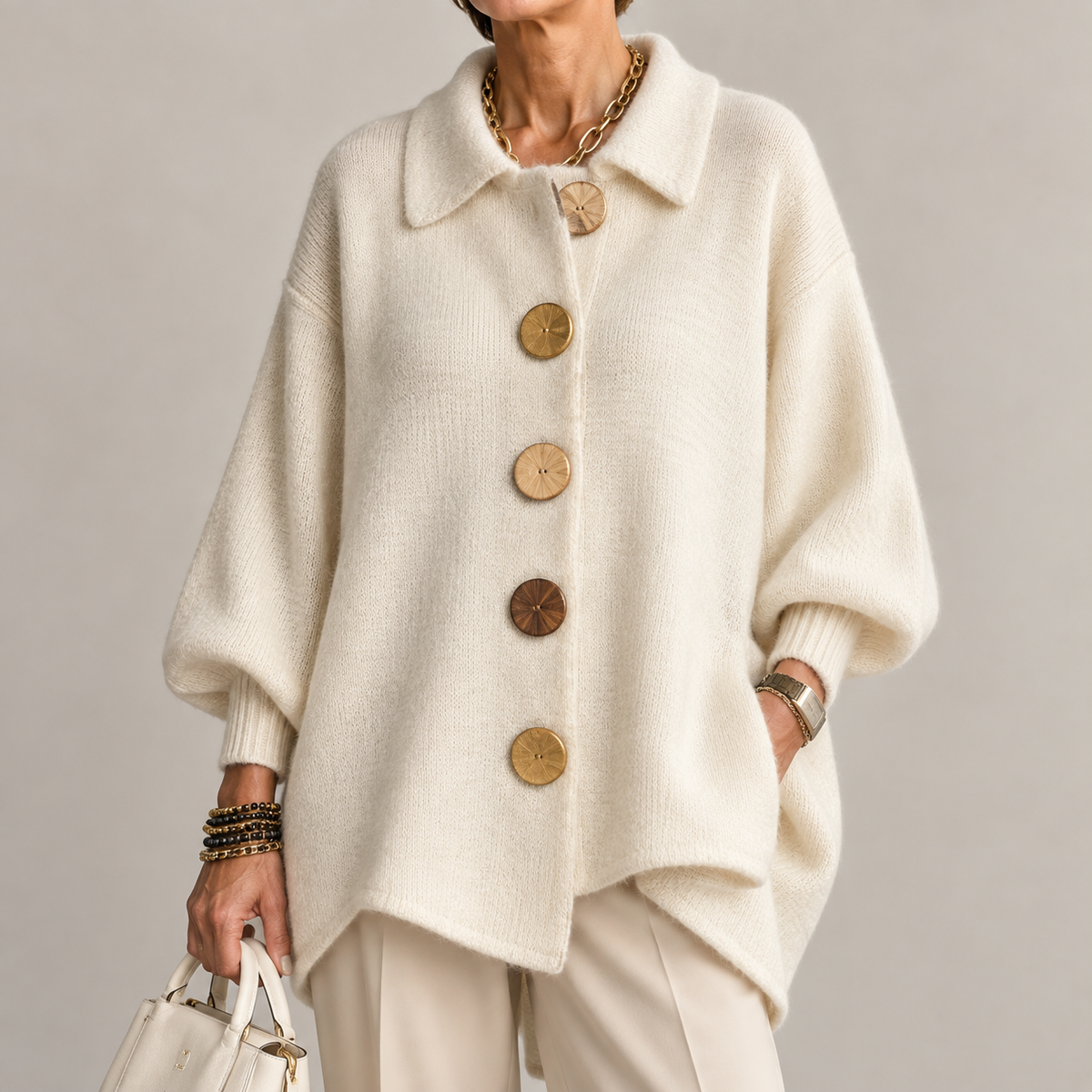 Ardelle™ | Cardigan Oversize con Cuello