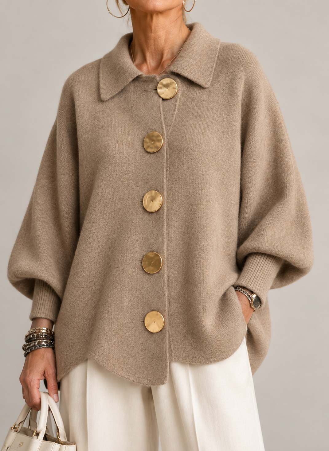 Ardelle™ | Cardigan Oversize con Cuello