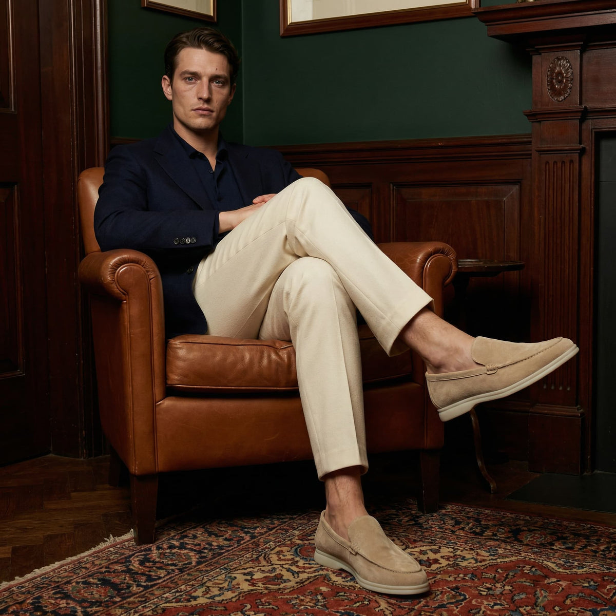 Enzo mocasines de ante