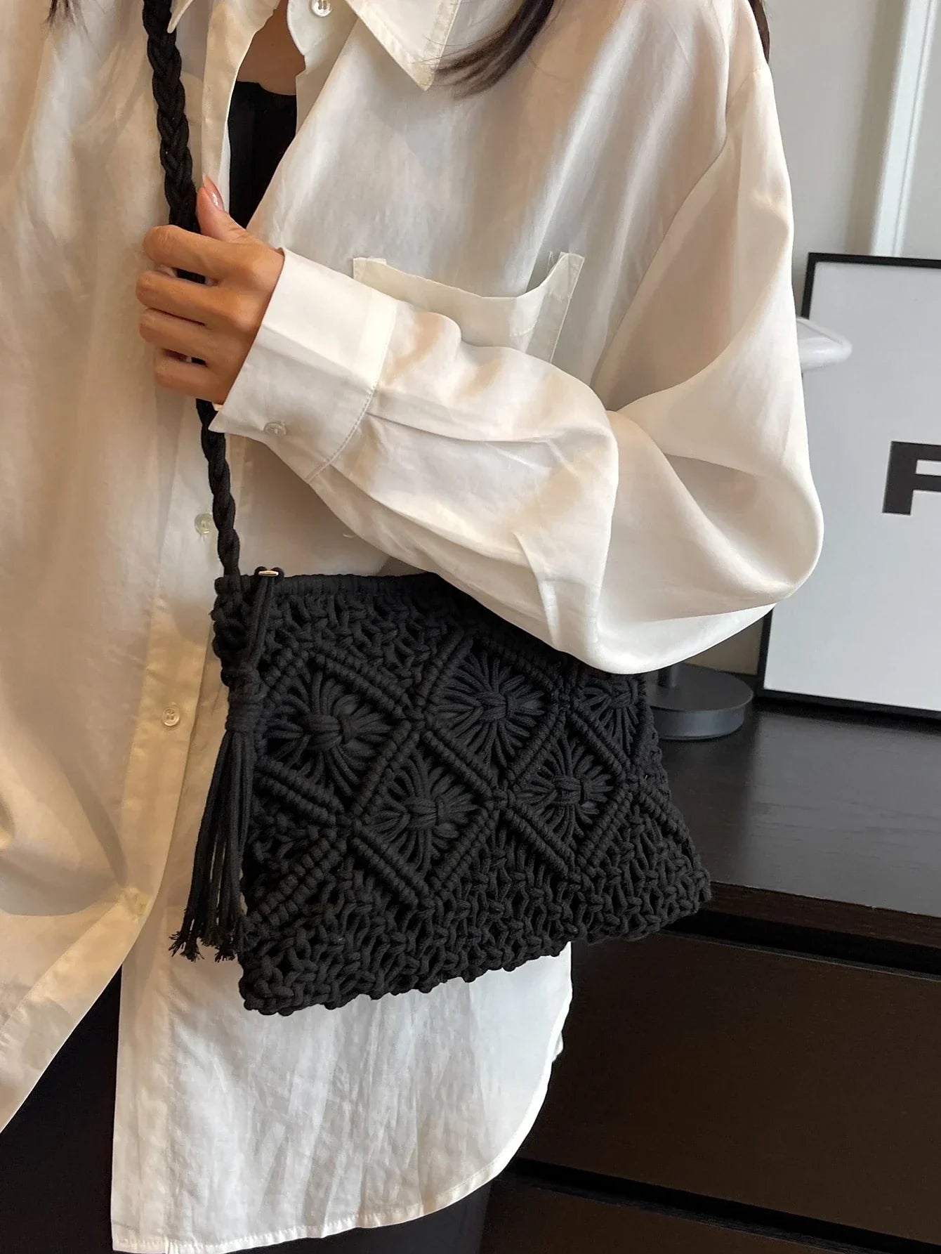 LIA | Bolso bandolera tejido