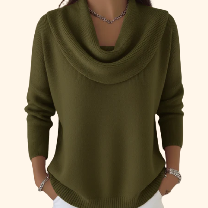 Julia™ | Suéter con Cuello Drapeado
