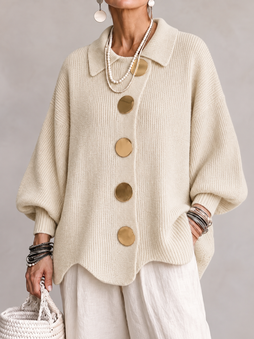 Ardelle™ | Cardigan Oversize con Cuello