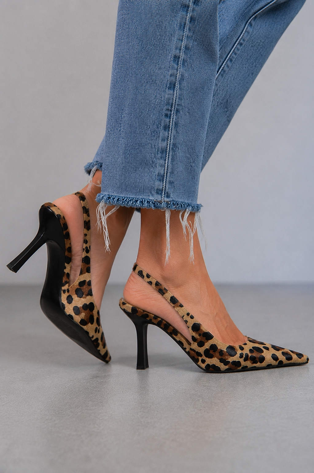 Dulce™ | Zapatos de tacón D’Orsay con estampado de leopardo