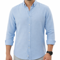 Camisa Celeste Hombre Premium Casual