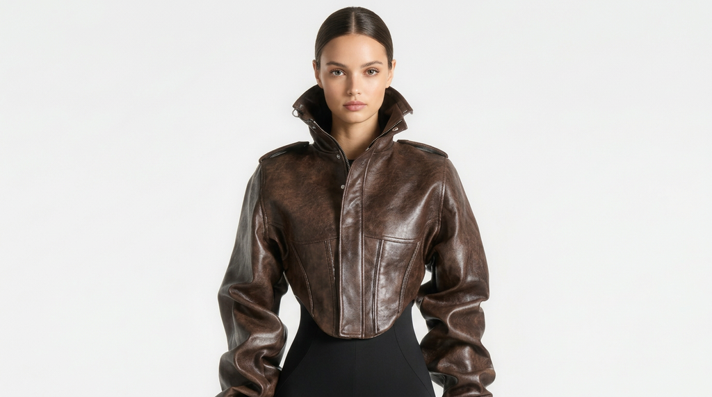 Aura Chaqueta de Cuero Vintage