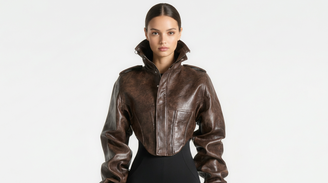 Aura Chaqueta de Cuero Vintage