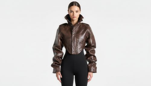 Aura Chaqueta de Cuero Vintage