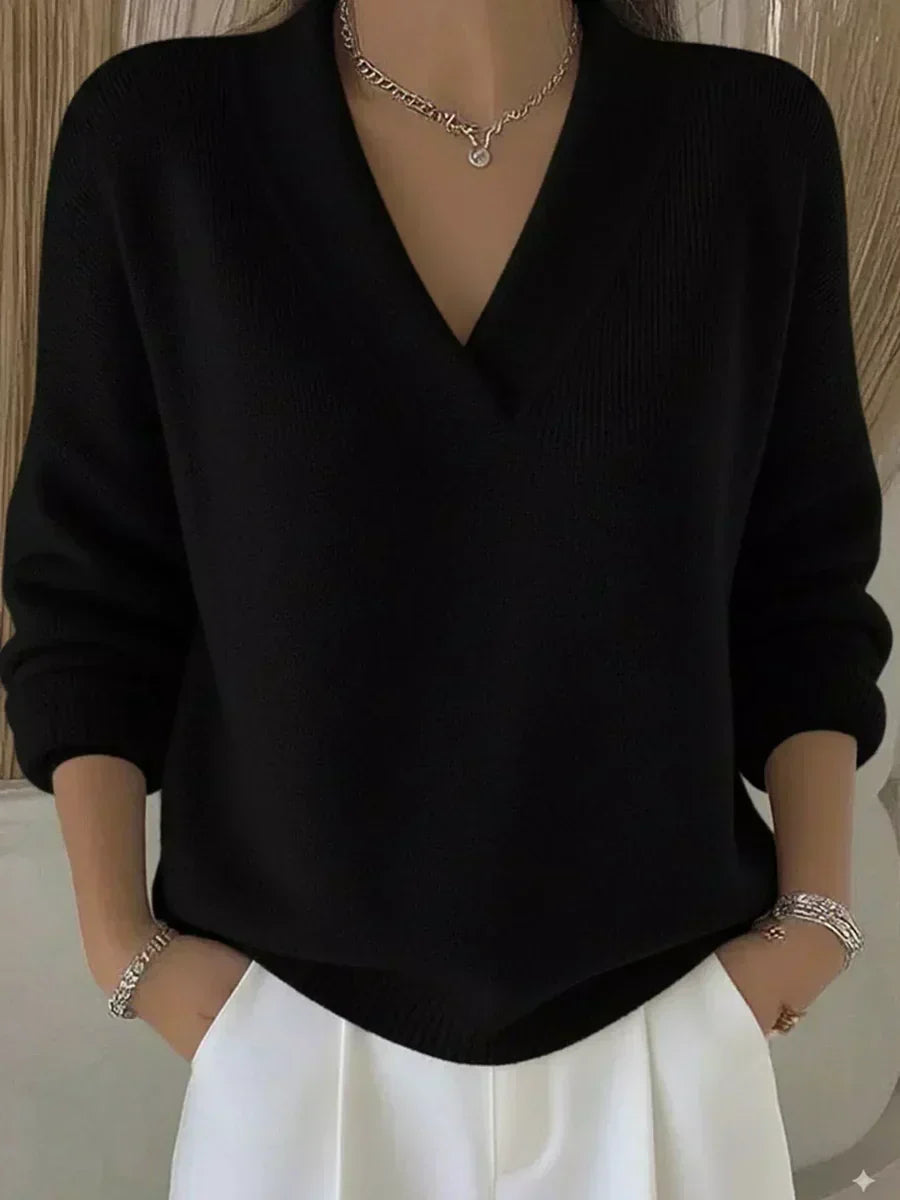 Violeta™ | Suéter Holgado con Cuello en V