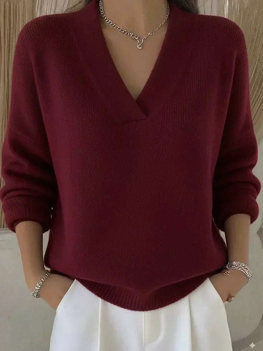 Violeta™ | Suéter Holgado con Cuello en V