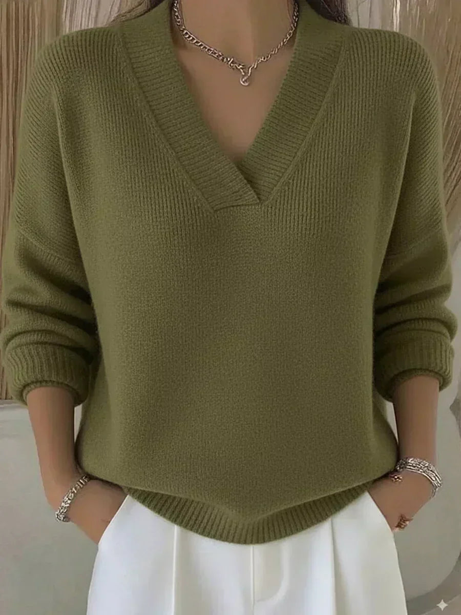 Violeta™ | Suéter Holgado con Cuello en V