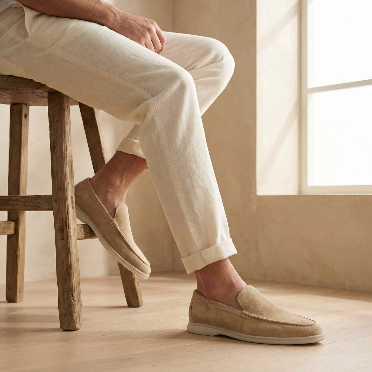 Enzo mocasines de ante
