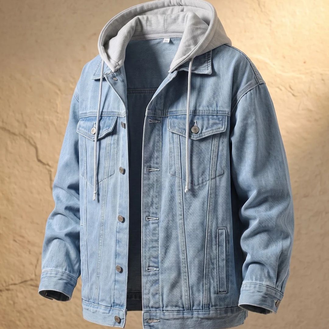 Maximo | Chamarra en Jeans Urbana con Capucha