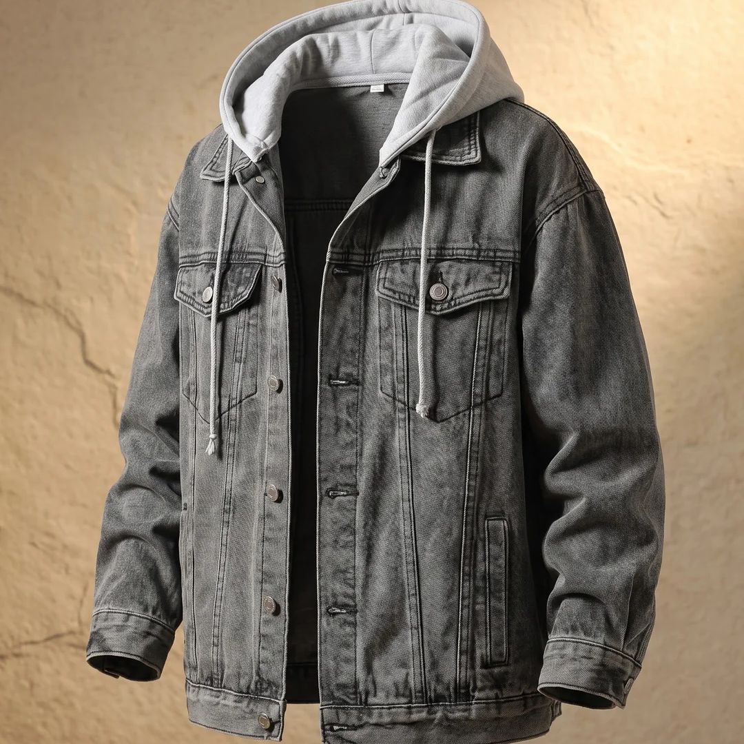 Maximo | Chamarra en Jeans Urbana con Capucha