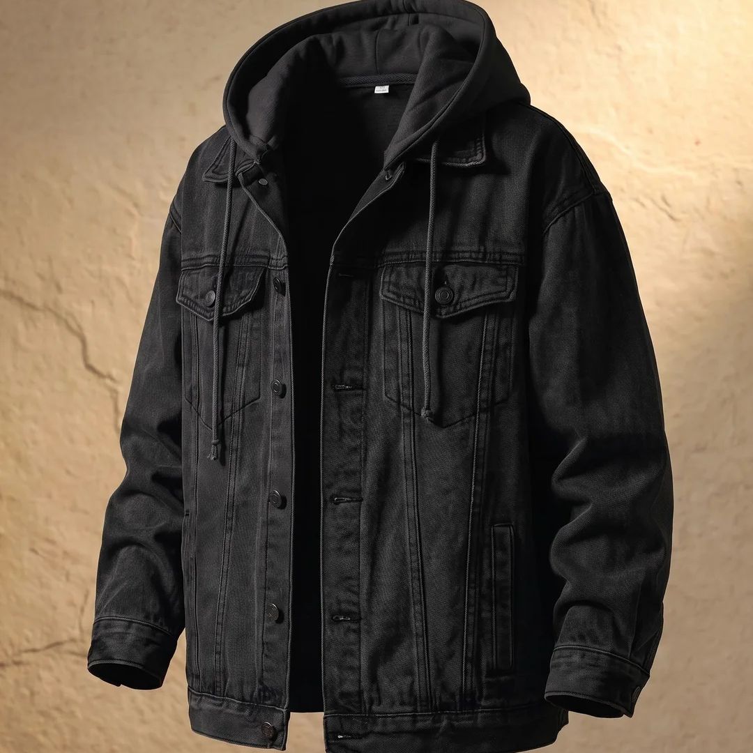 Maximo | Chamarra en Jeans Urbana con Capucha