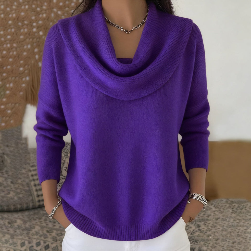 Julia™ | Suéter con Cuello Drapeado