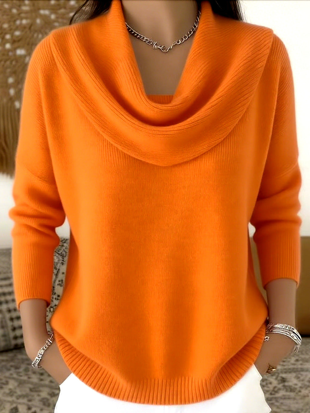 Julia™ | Suéter con Cuello Drapeado