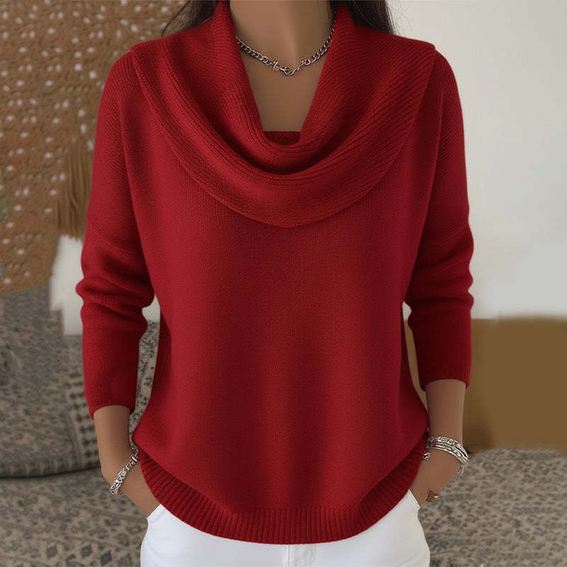 Julia™ | Suéter con Cuello Drapeado