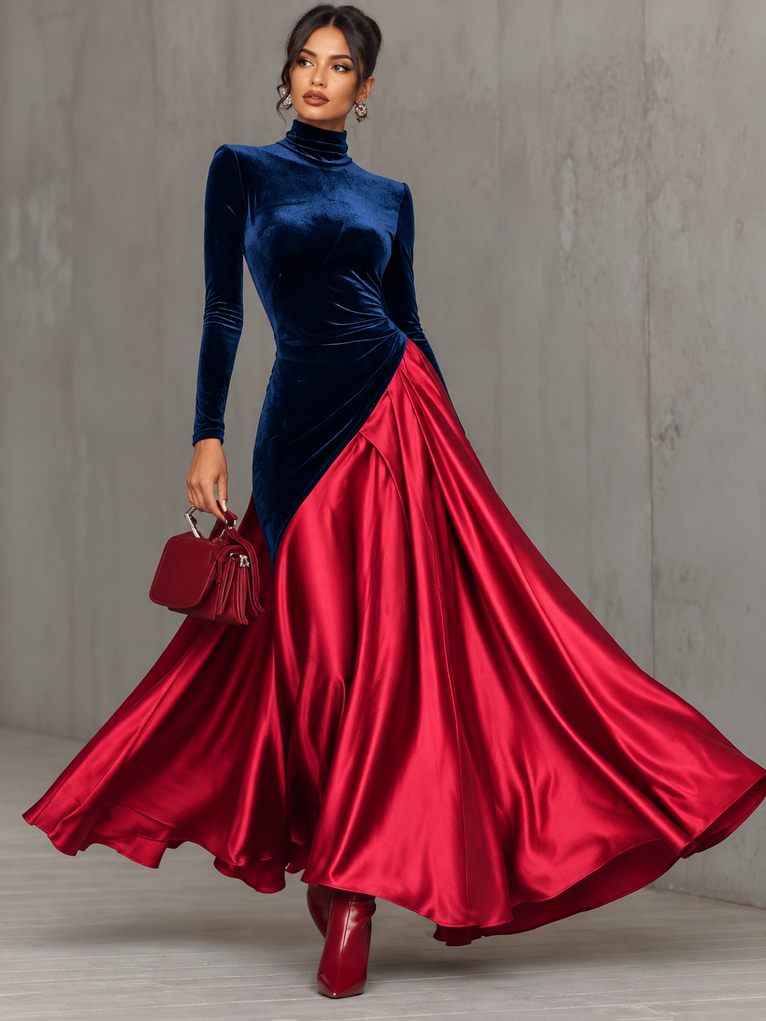 Lucrecia | Vestido largo bicolor
