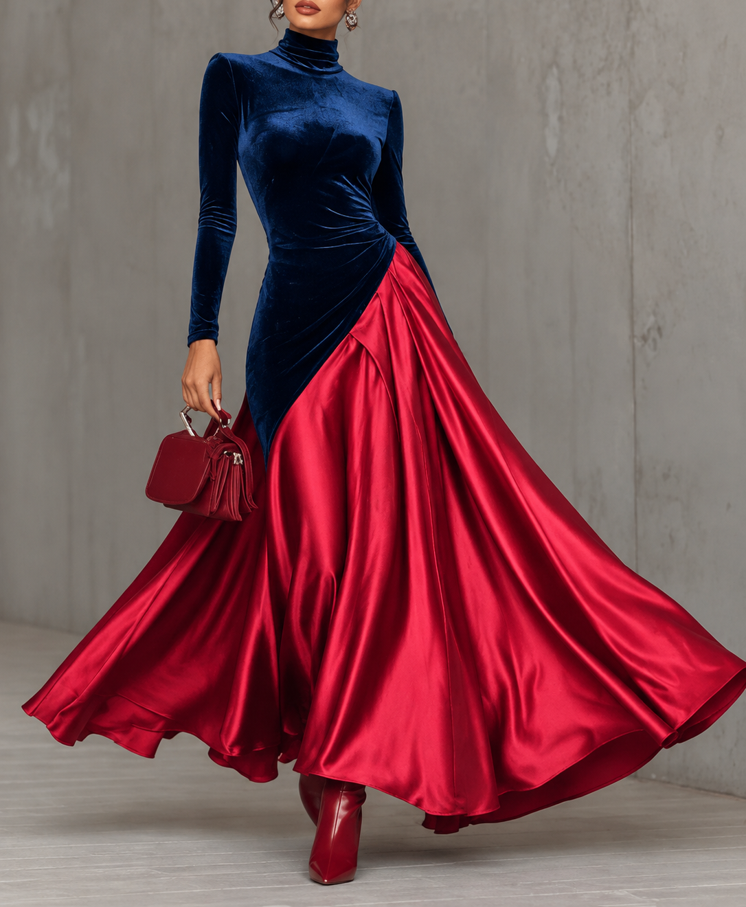 Lucrecia | Vestido largo bicolor