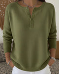 Helena™ | Suéter de Punto con Botones Henley