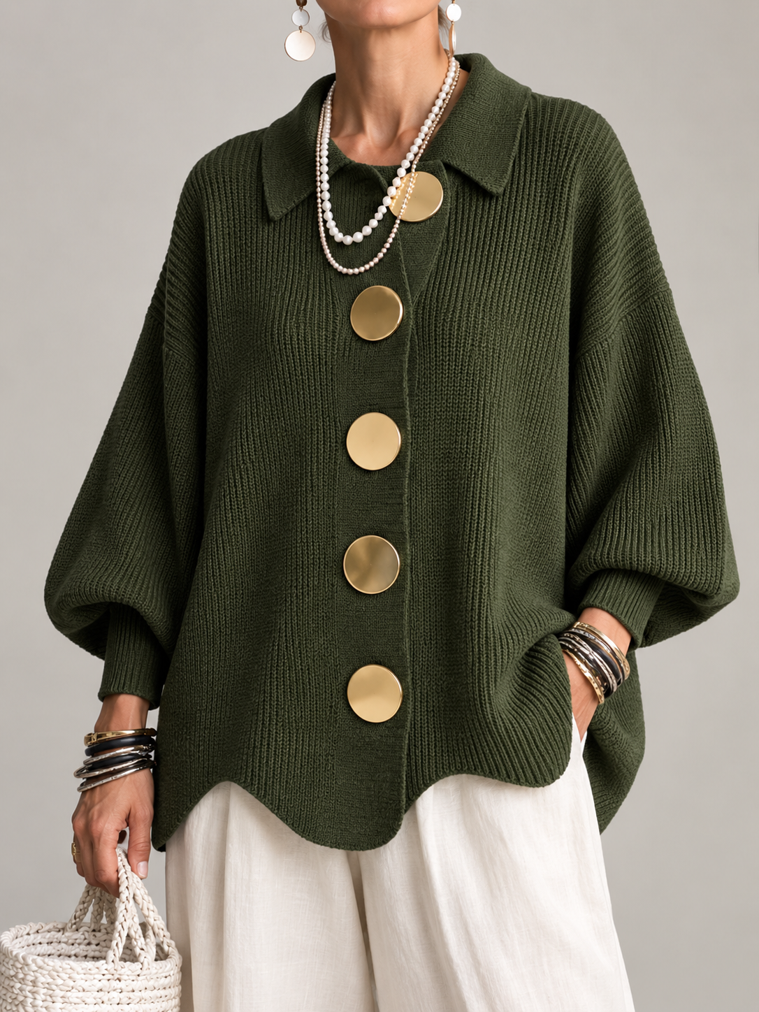 Ardelle™ | Cardigan Oversize con Cuello
