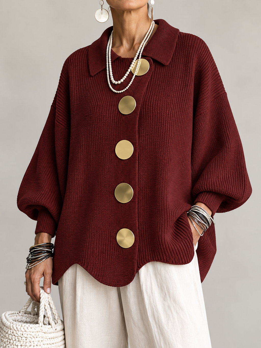 Ardelle™ | Cardigan Oversize con Cuello