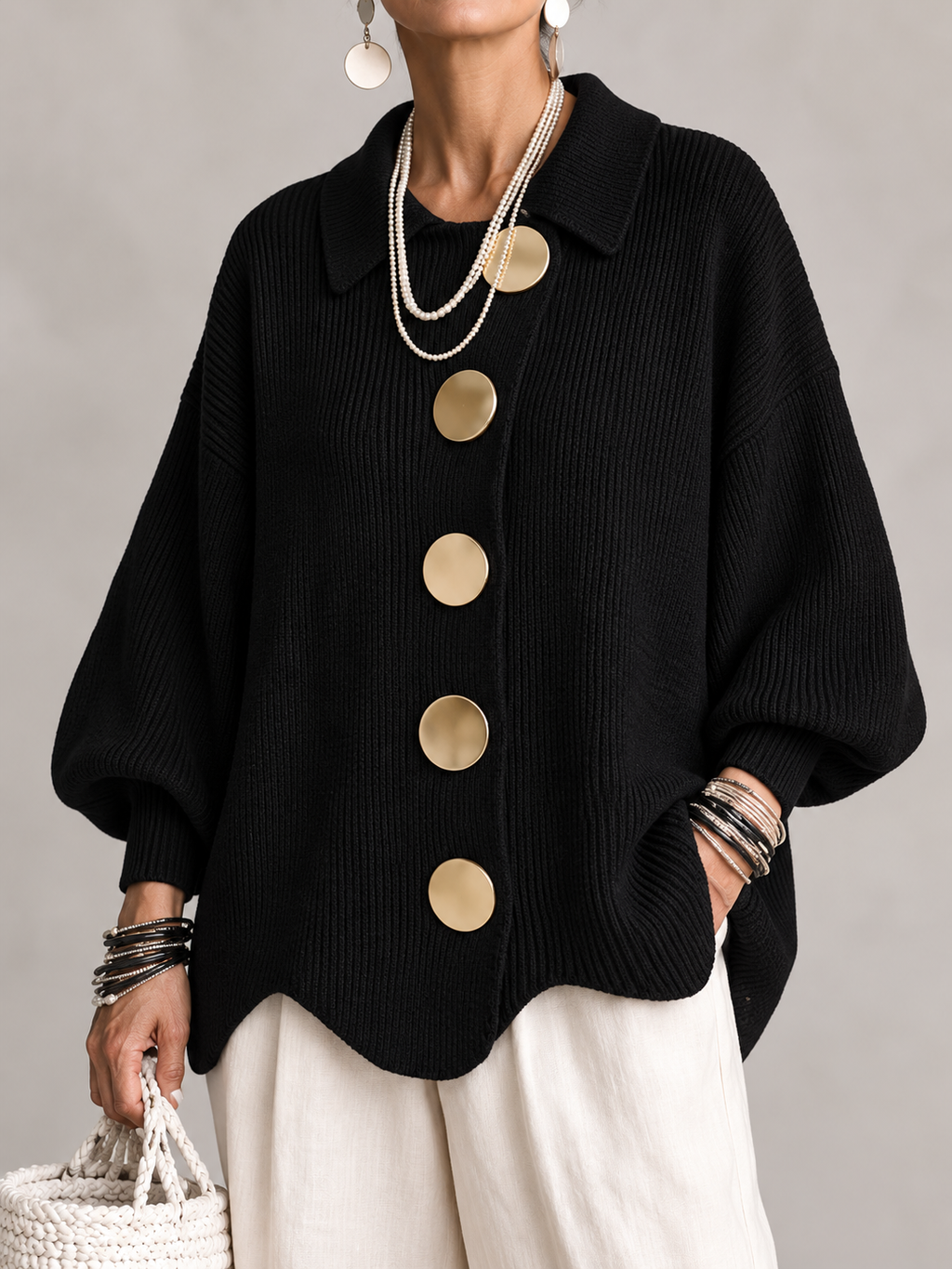 Ardelle™ | Cardigan Oversize con Cuello
