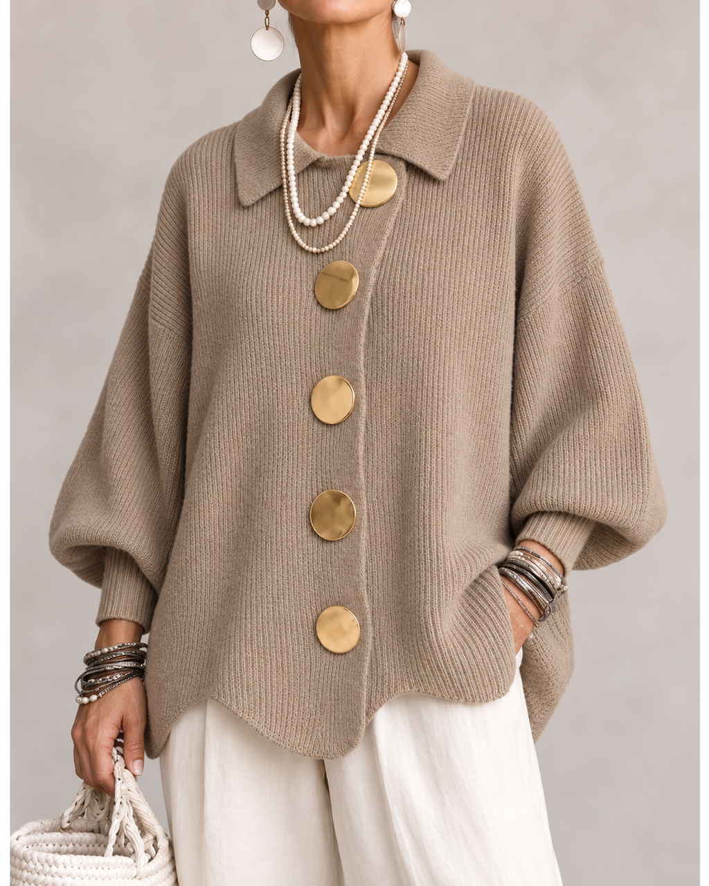 Ardelle™ | Cardigan Oversize con Cuello