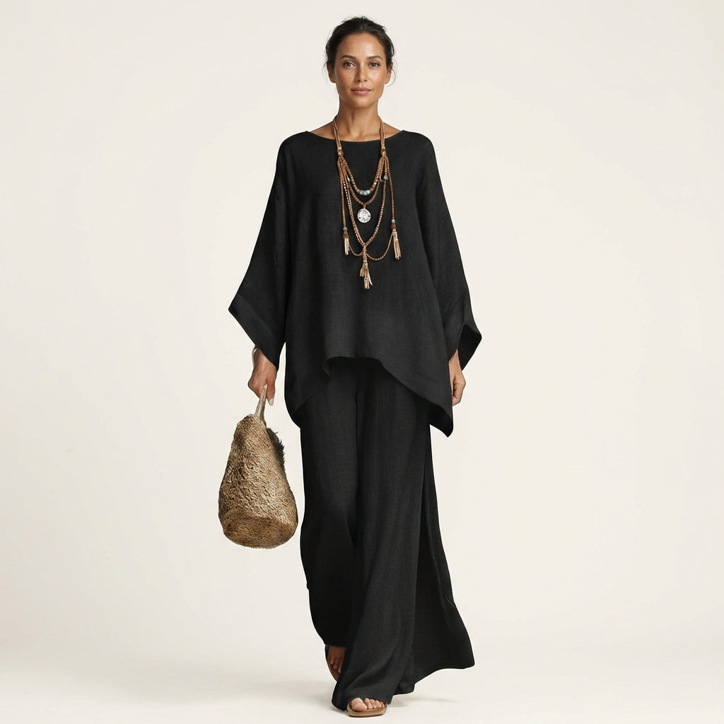 Conjunto Majolie Bohemio de Lino