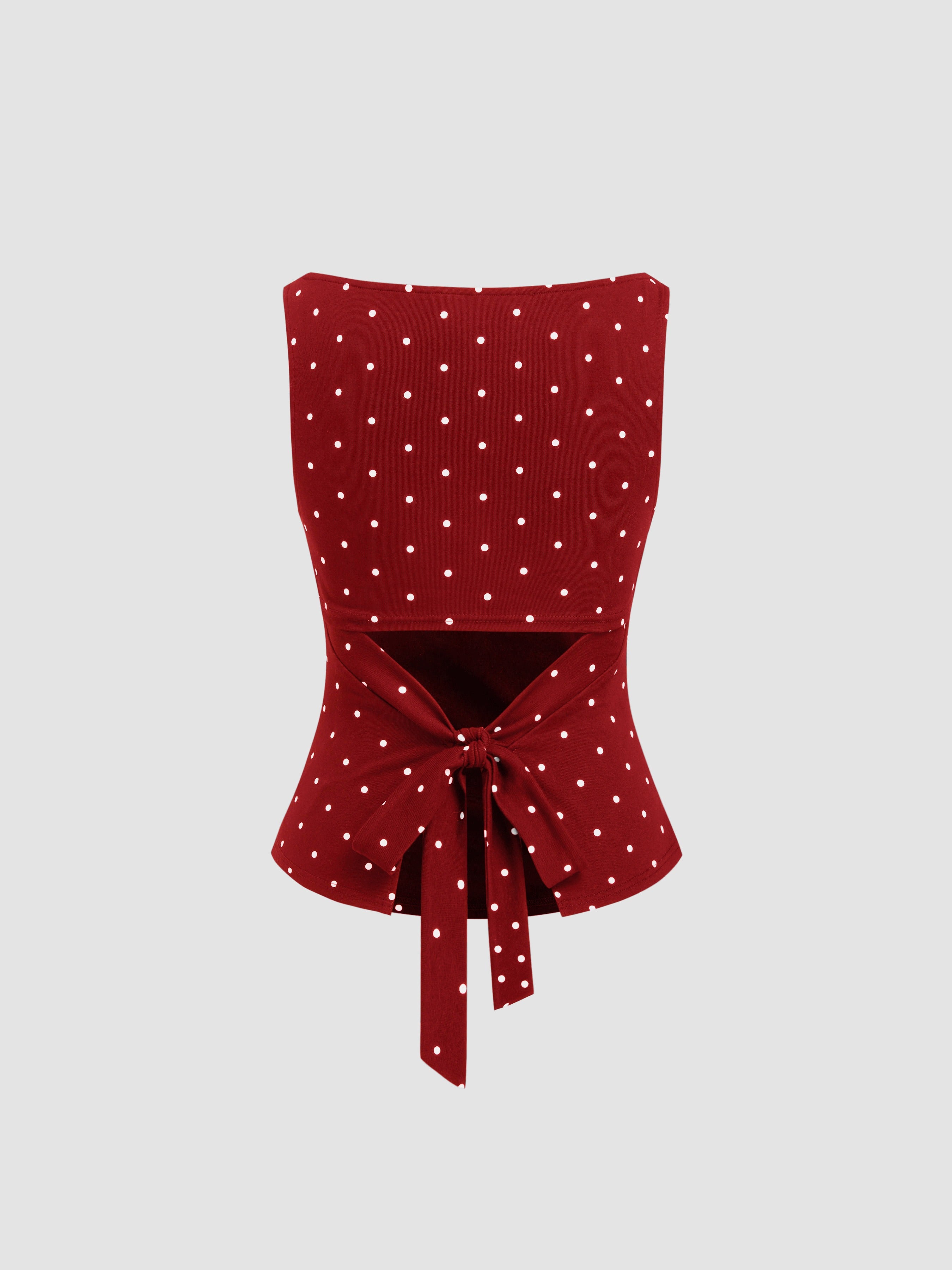 Triana Top de lunares que estiliza y eleva cualquier look