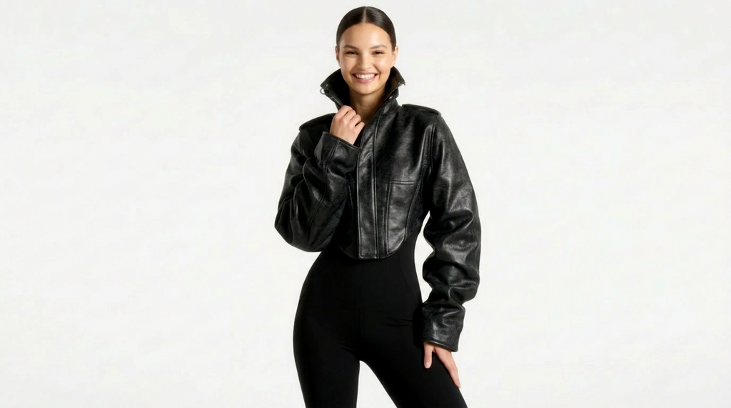 Aura Chaqueta de Cuero Vintage