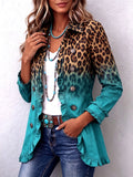 Rosa María | Blazer Leopardo Degradado con Volantes