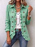 Rebeca | Blazer de Cuadros Vichy con Volantes
