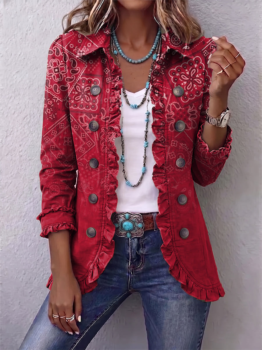Chelo | Blazer con estampado de cachemira degradado