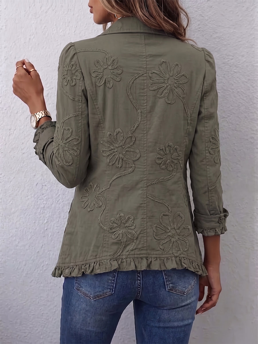 María José | Blazer Bordada con Volantes