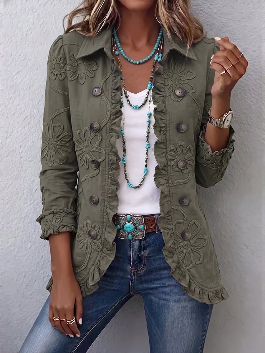 María José | Blazer Bordada con Volantes