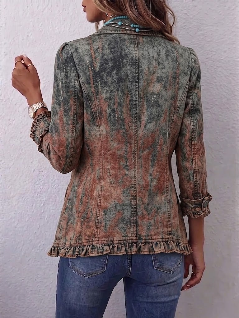 Rosana | Blazer Degradado Texturizado con Volantes