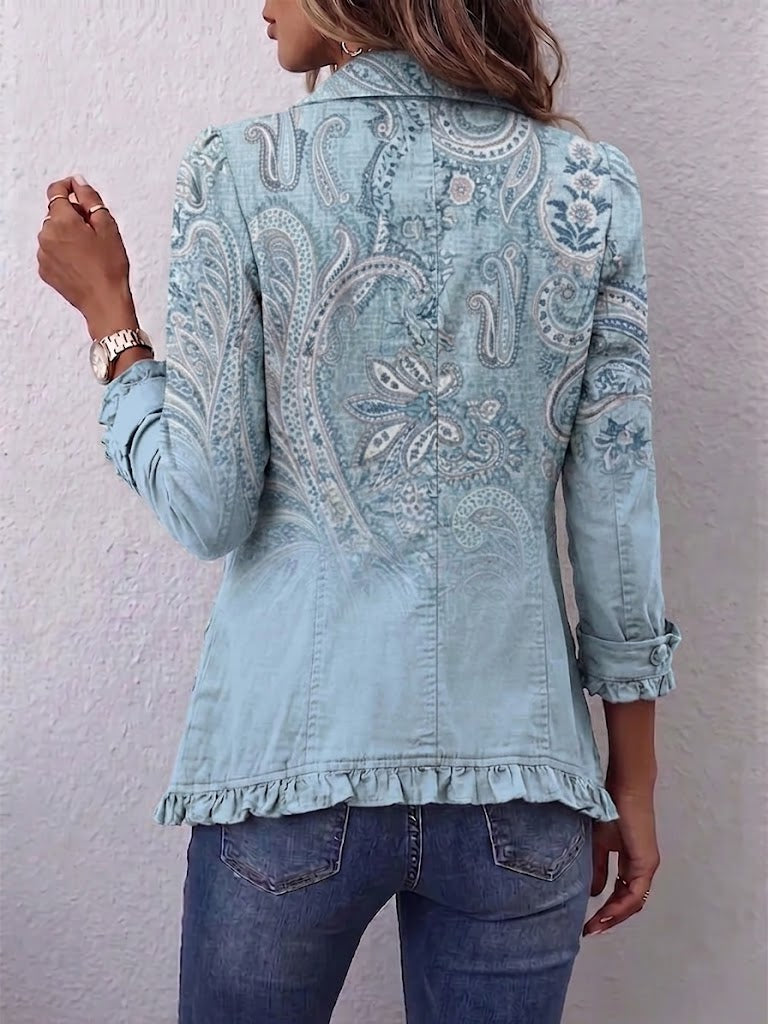 Martha | Blazer con estampado de cachemira vintage