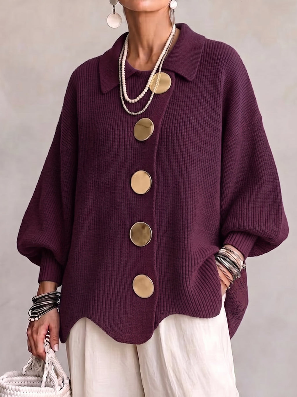 Ardelle™ | Cardigan Oversize con Cuello