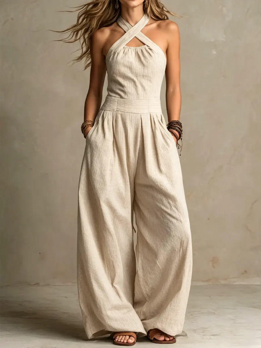 Bianca | Mono con un elegante escote cruzado