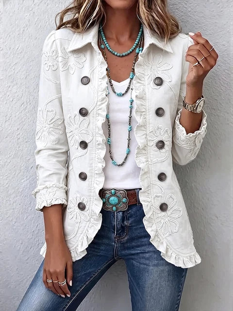 María José | Blazer Bordada con Volantes