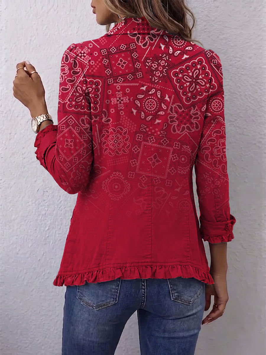 Chelo | Blazer con estampado de cachemira degradado